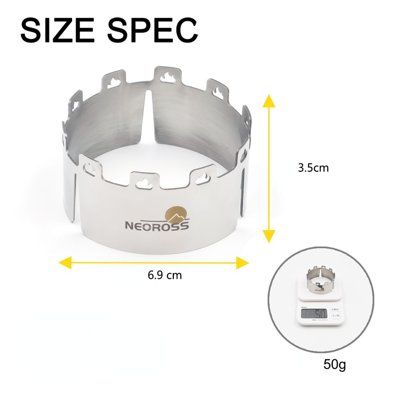Stainless Steel Camping Stove Windscreen Portable Windproof Gas Stove Shield 4