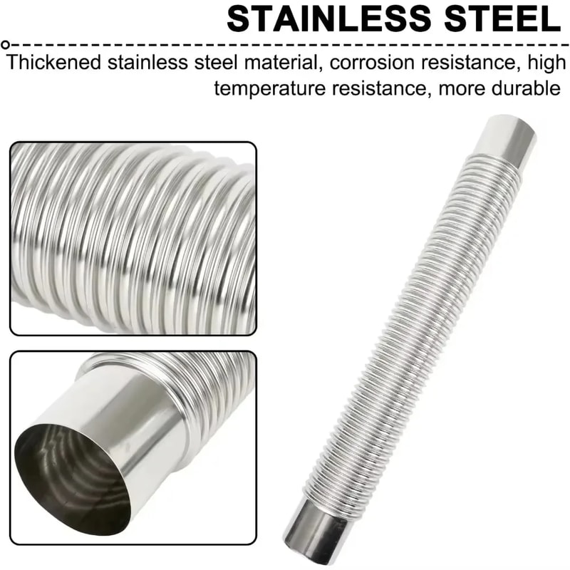 Outdoor Wood Stove Pipe Kit Durable Camping Stove Chimney Pipe For Portable Heating Systems 2