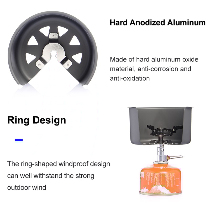 Camping Stove Wind Shield Foldable Wind Guard For Outdoor Cooking 2