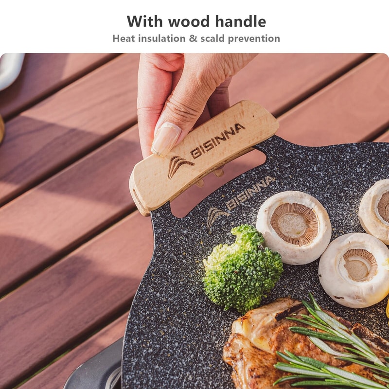 Non Stick BBQ Grill Pan For Stovetop And Camping Outdoor Cooking Plate 6