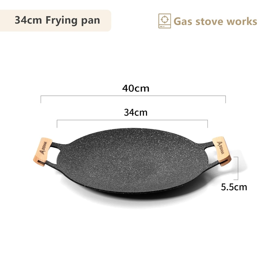 Non Stick BBQ Grill Pan For Stovetop And Camping Outdoor Cooking Plate 4