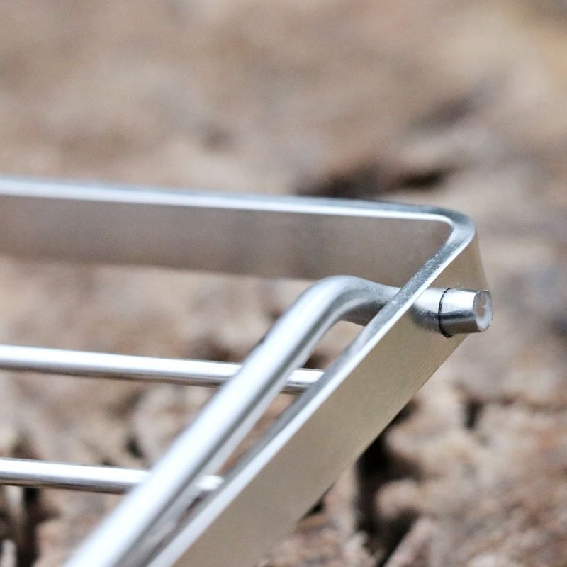 Portable Camping Stove Stand Foldable BBQ Grill Rack Stainless Steel Outdoor Cookware Support 3