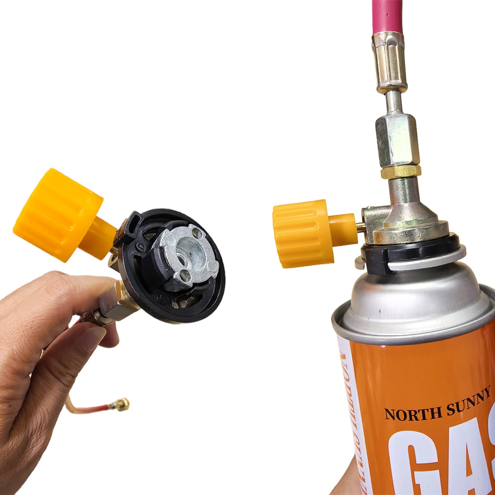 Leakproof Butane Gas Refill Adapter for Cassette Cylinders Portable Gas Filling Valve Connector