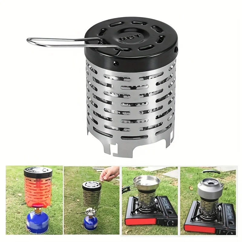 Portable Camping Stove Heater Cover Stainless Steel Hand Warmer For Outdoor Winter Use 4