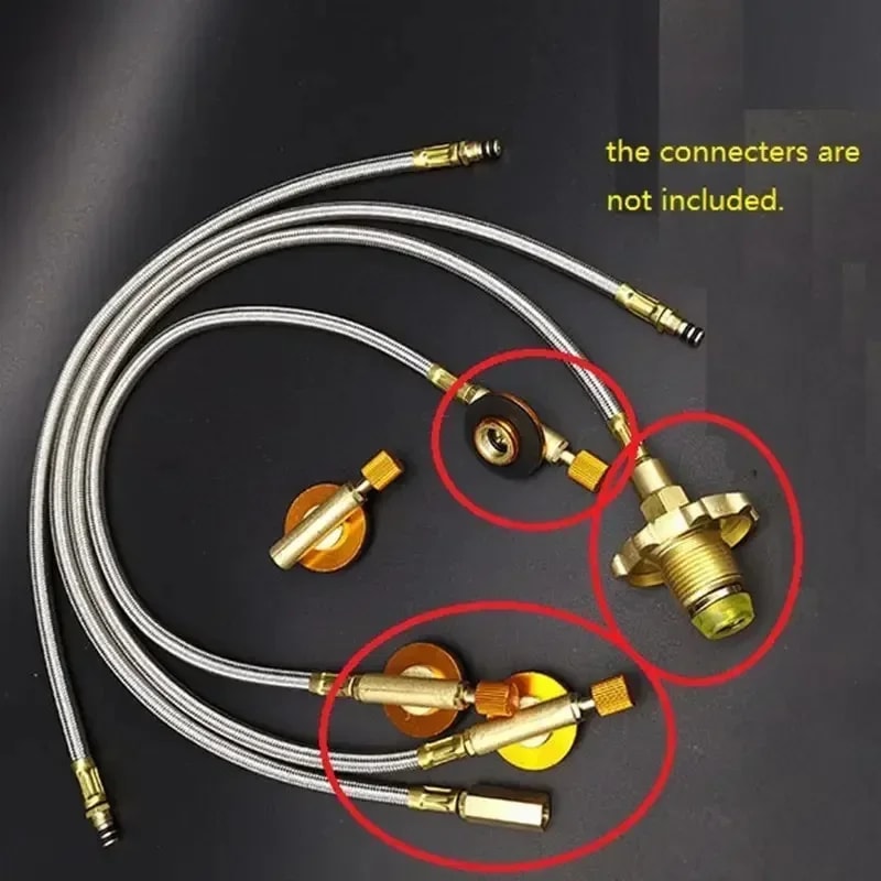 Camping Gas Stove Adapter Hose Portable Stove Converter Connector 6