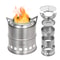 Stainless Steel Camping Stove With Grill Multi Fuel Backpacking Cooking Stove 0