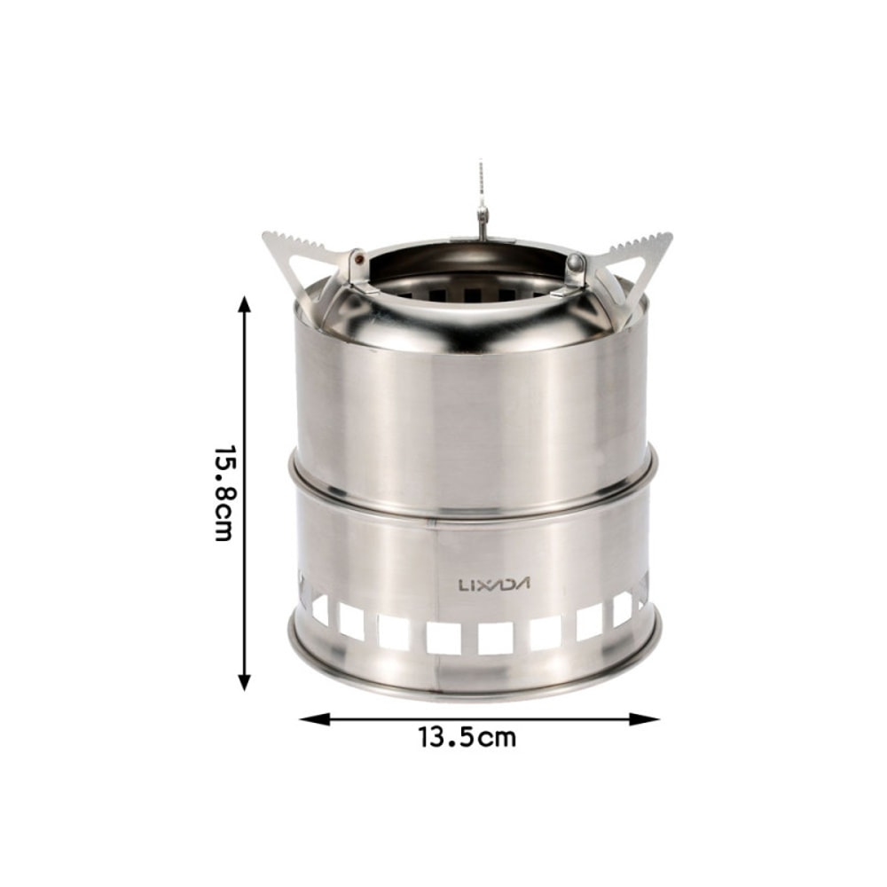 Stainless Steel Camping Stove With Grill Multi Fuel Backpacking Cooking Stove 2