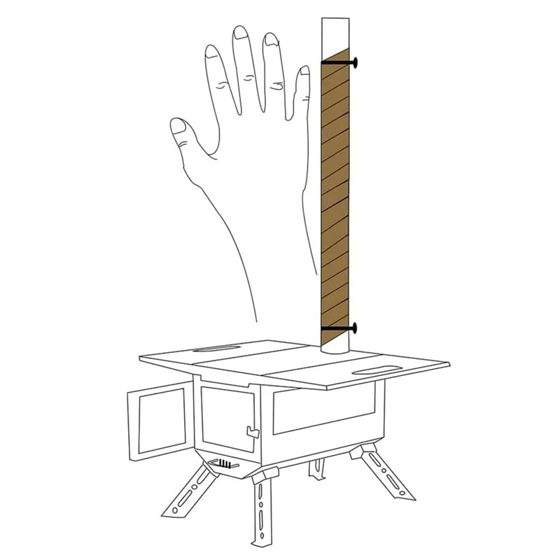 Fireproof Tent Stove Chimney Wrap With Adjustable Clamps Heat Resistant Stove Pipe Insulation 5