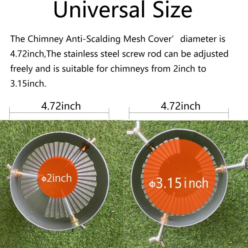 Portable Stainless Steel Stove Pipe For Tent Camping Wood Stoves Heat Resistant Chimney Tube 3