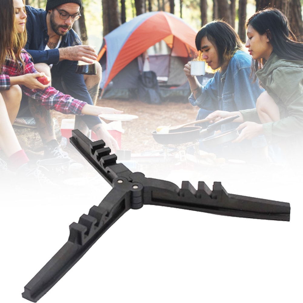 Foldable Camping Stove Stabilizer Gas Canister Tripod Base For Safe Outdoor Cooking 5