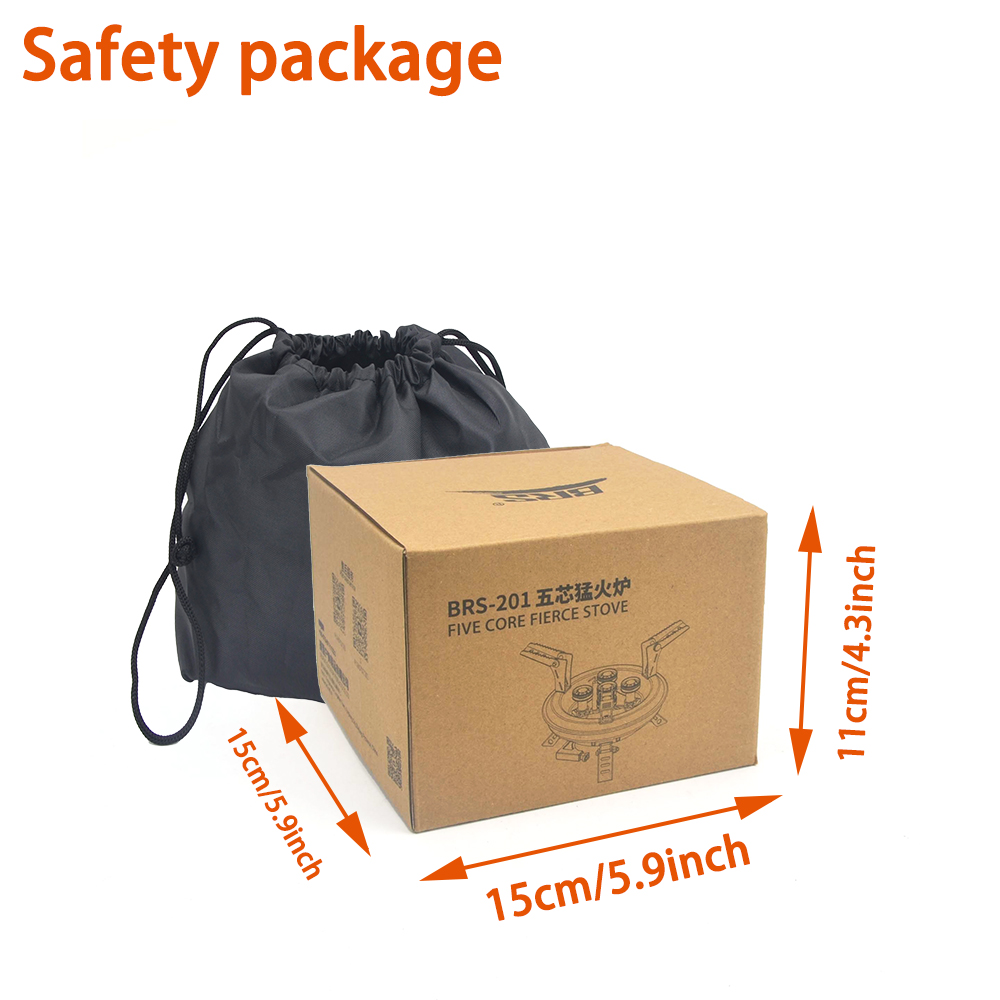 High Pressure Camping Gas Stove Portable Hiking Burner With Windshield Piezo Ignition 5