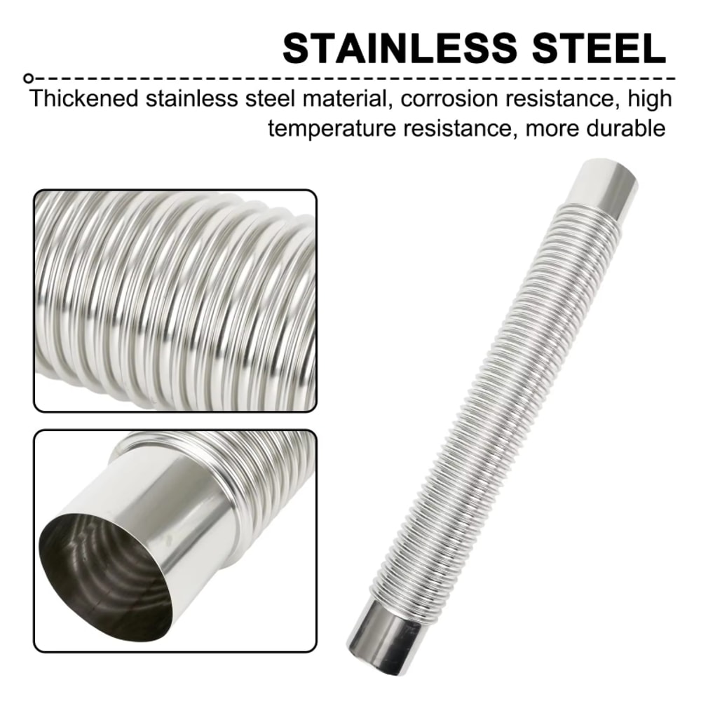Adjustable Stainless Steel High Temperature Ventilation Duct For Camping Stove Exhaust Pipe 3