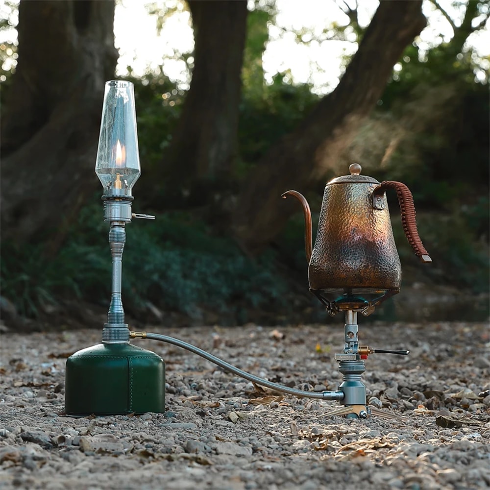 Portable Camping Stove Splitter Adapter With Tripod Support For Camping Gas Stove Adapter Dual Bur 2