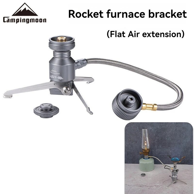 Portable Camping Stove Splitter Adapter With Tripod Support For Camping Gas Stove Adapter Dual Bur 3