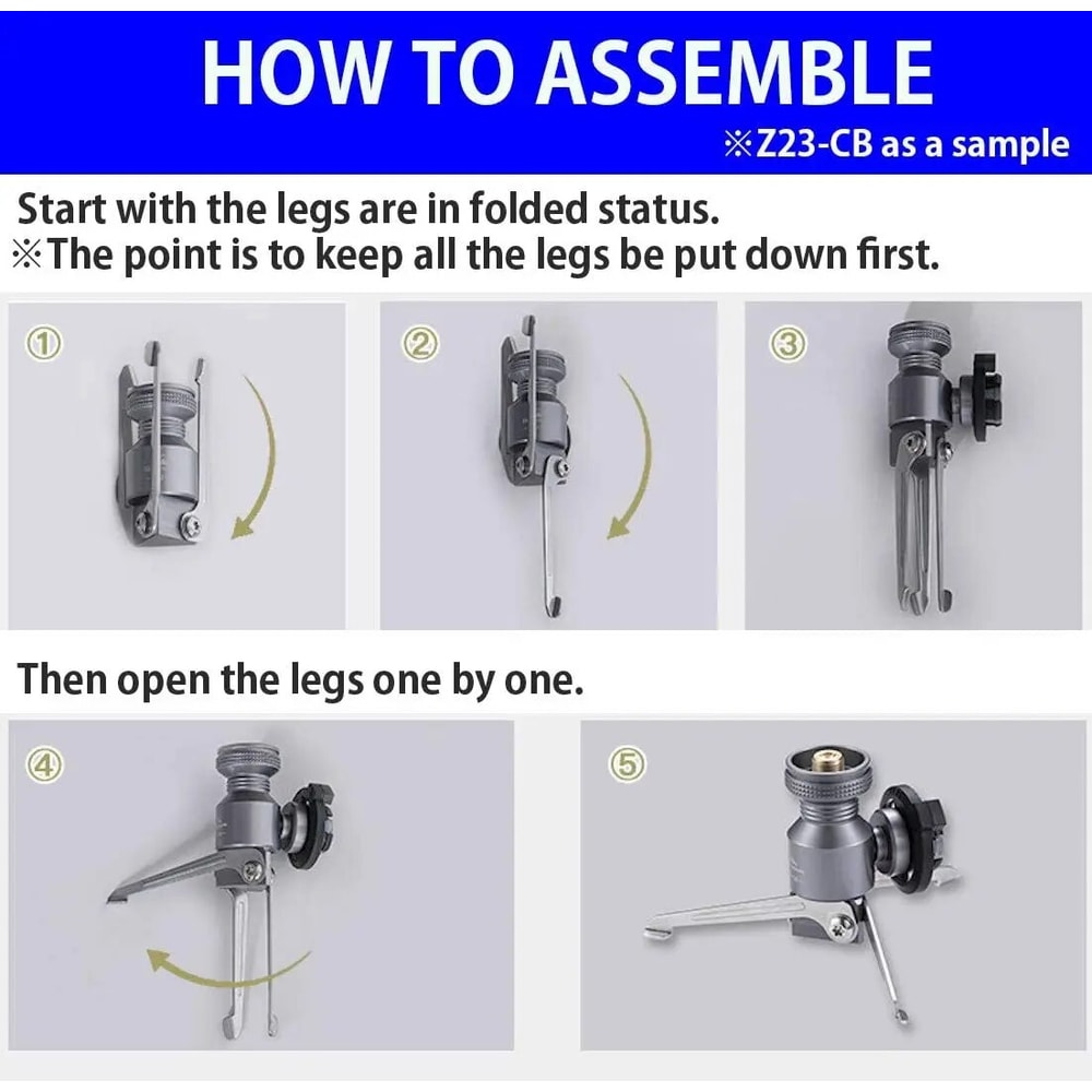 Portable Camping Stove Splitter Adapter With Tripod Support For Camping Gas Stove Adapter Dual Bur 4