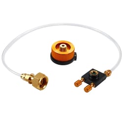 universal camping gas stove adapter with pressure relief valve for flat tank refills