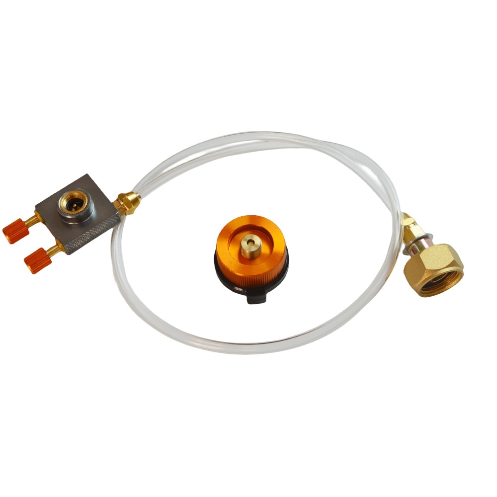 Universal Camping Gas Stove Adapter With Pressure Relief Valve For Flat Tank Refills 6