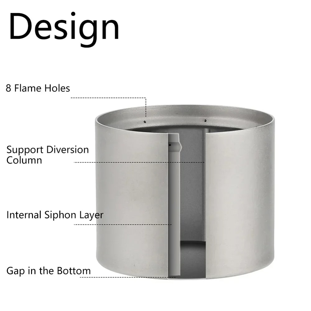 Ultralight Alcohol Stove With Cross Stand For Camping Cooking 4