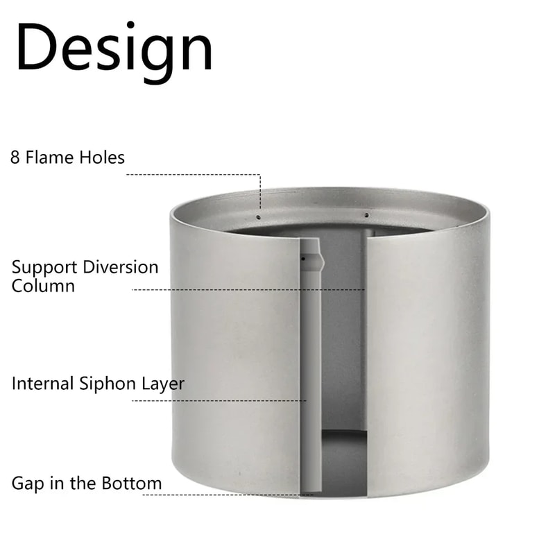 Ultralight Alcohol Stove With Cross Stand For Camping Cooking 4