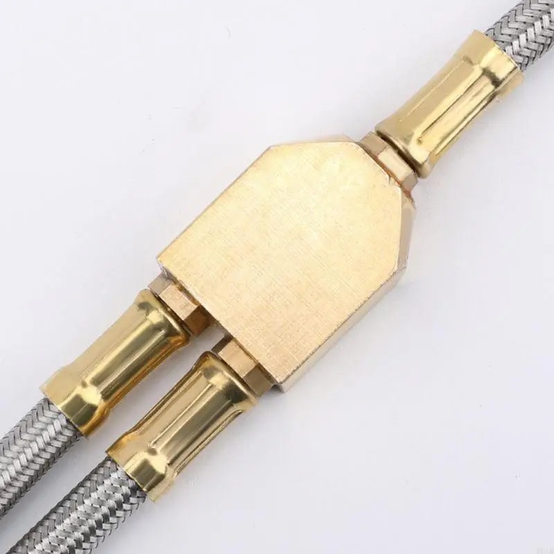 Outdoor Gas Tank Splitter Adapter Double Stove Copper Connector For Camping BBQ 0