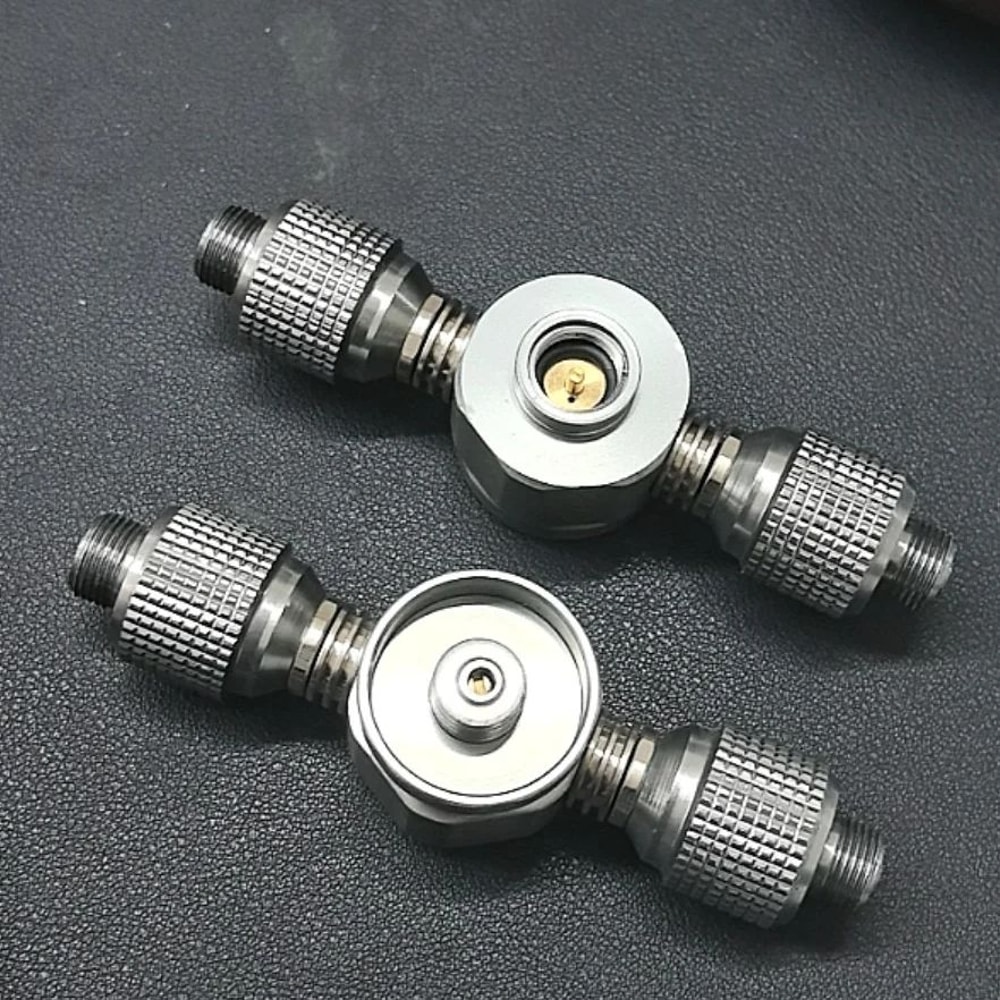 Steel Alloy Camping Gas Adapter Converter for Stove and Lantern Connector