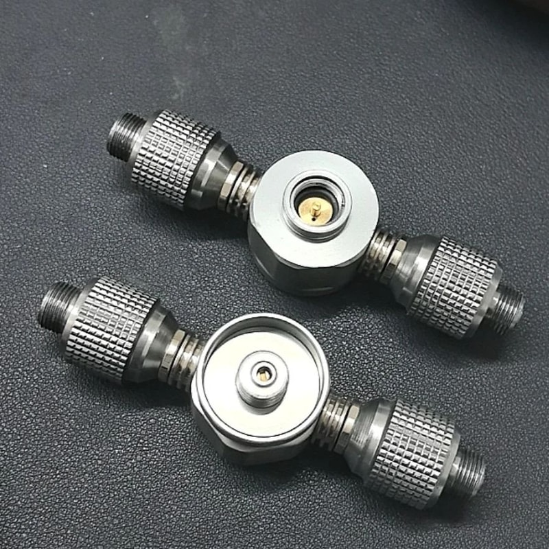 Steel Alloy Camping Gas Adapter Converter for Stove and Lantern Connector