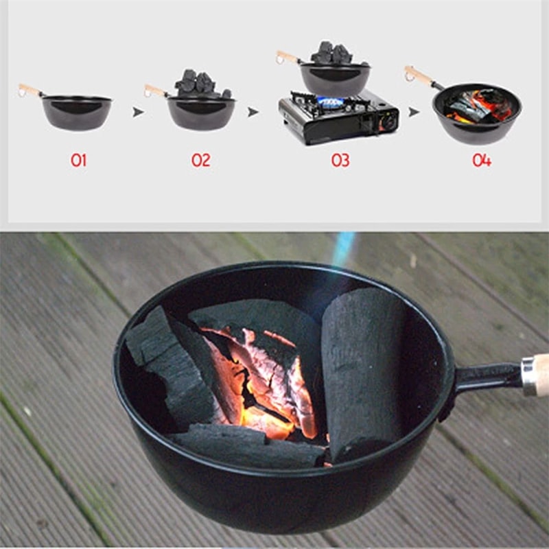 Compact Outdoor Charcoal Grill Portable Stove For Camping And Backyard BBQ 4
