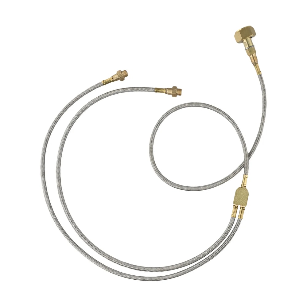 Portable Brass Camping Stove Gas Connector Hose For Dual Burner Setup 3