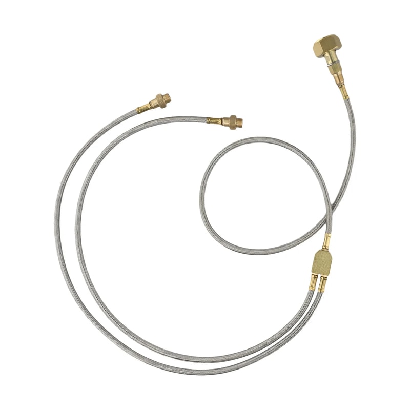Portable Brass Camping Stove Gas Connector Hose For Dual Burner Setup 3