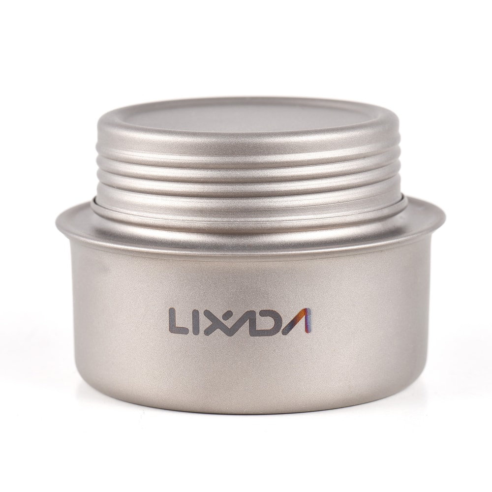 Lightweight Titanium Backpacking Stove with Alcohol Burner for Camping