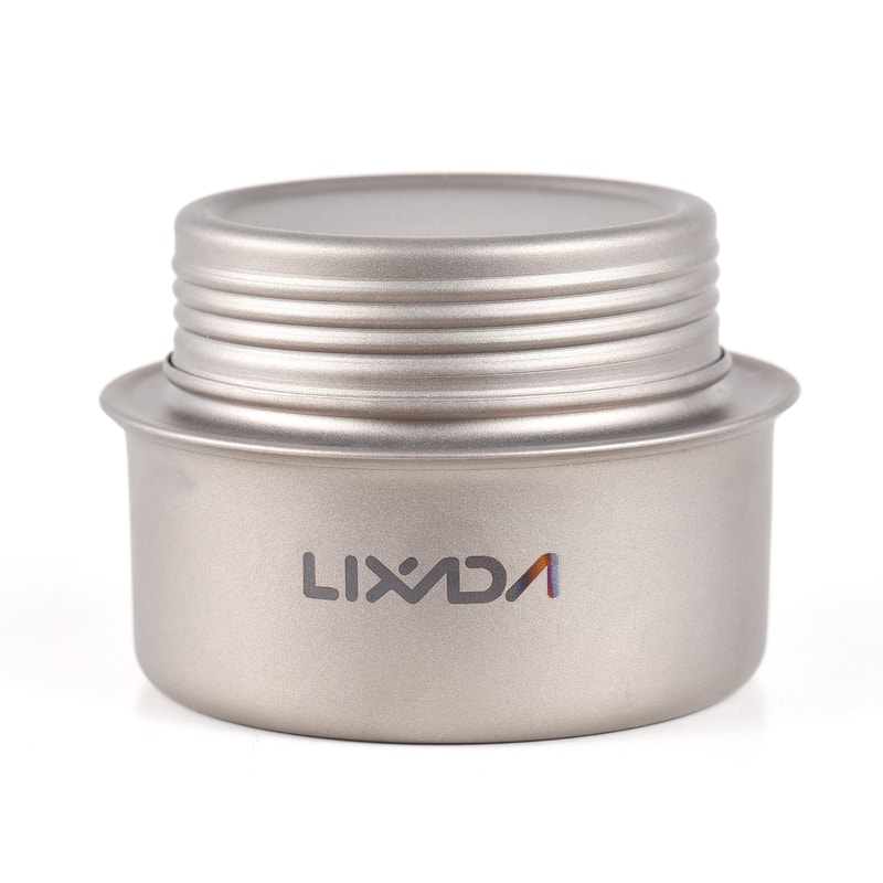 Lightweight Titanium Backpacking Stove with Alcohol Burner for Camping