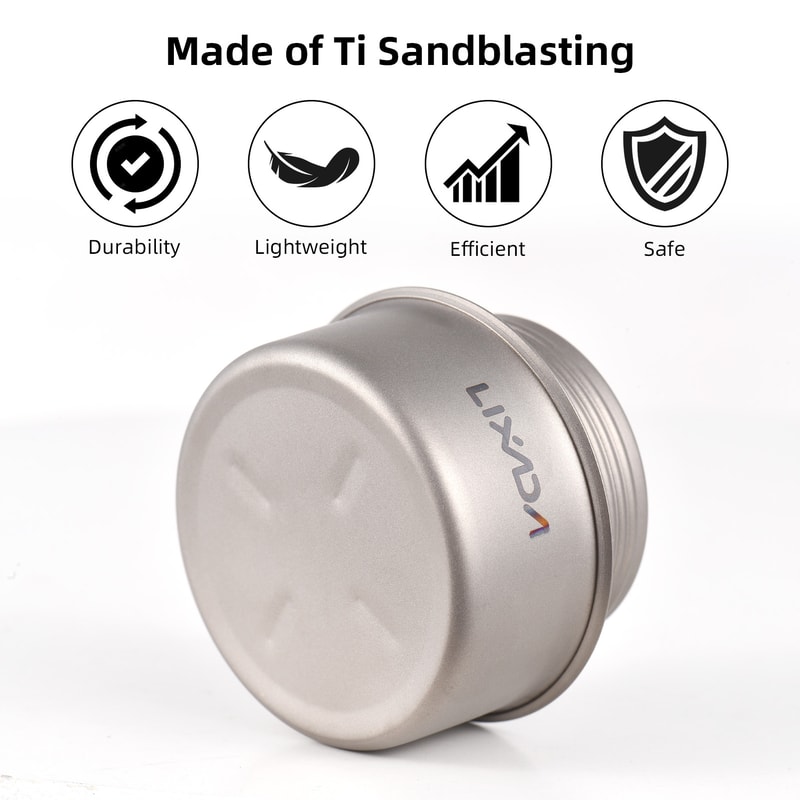 Lightweight Titanium Backpacking Stove with Alcohol Burner for Camping