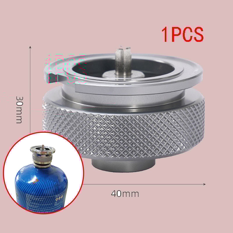 1Pc Flat Cylinder to Cartridge Gas Adapter Butane Camping Cylinder Torch Connector for Outdoor Use