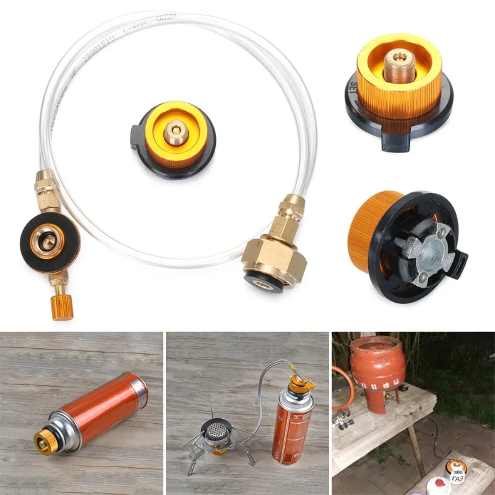 Outdoor Camping Propane Cylinder Adapter & Gas Stove Connector