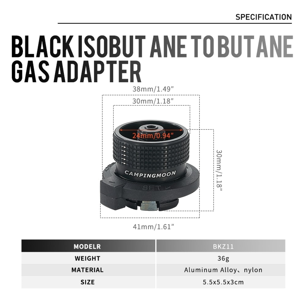 Outdoor Gas Cartridge Adapter For Butane Refills Durable Stainless Steel 4