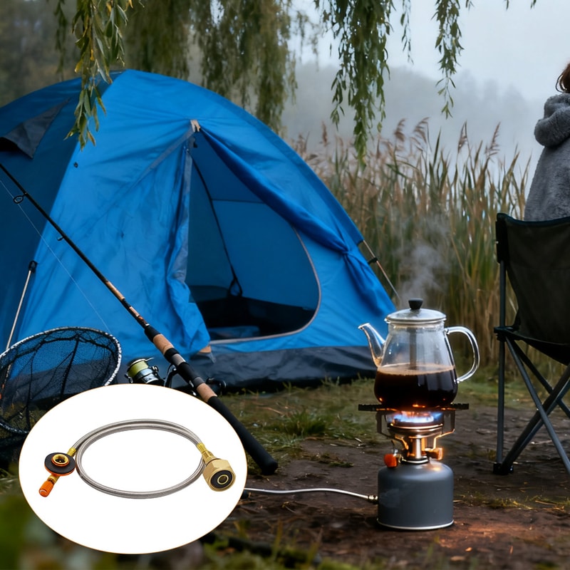 Propane Gas Stove Adapter Cylinder Valve Conversion Connector 6