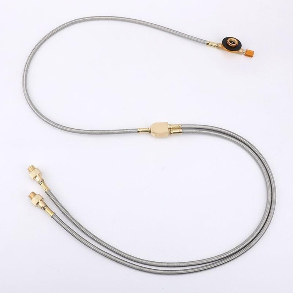 Premium Outdoor Gas Hose Splitter Double Head Adapter for Propane Tanks