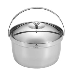thickened stainless steel camping pot portable outdoor cooking pot for stew & rice