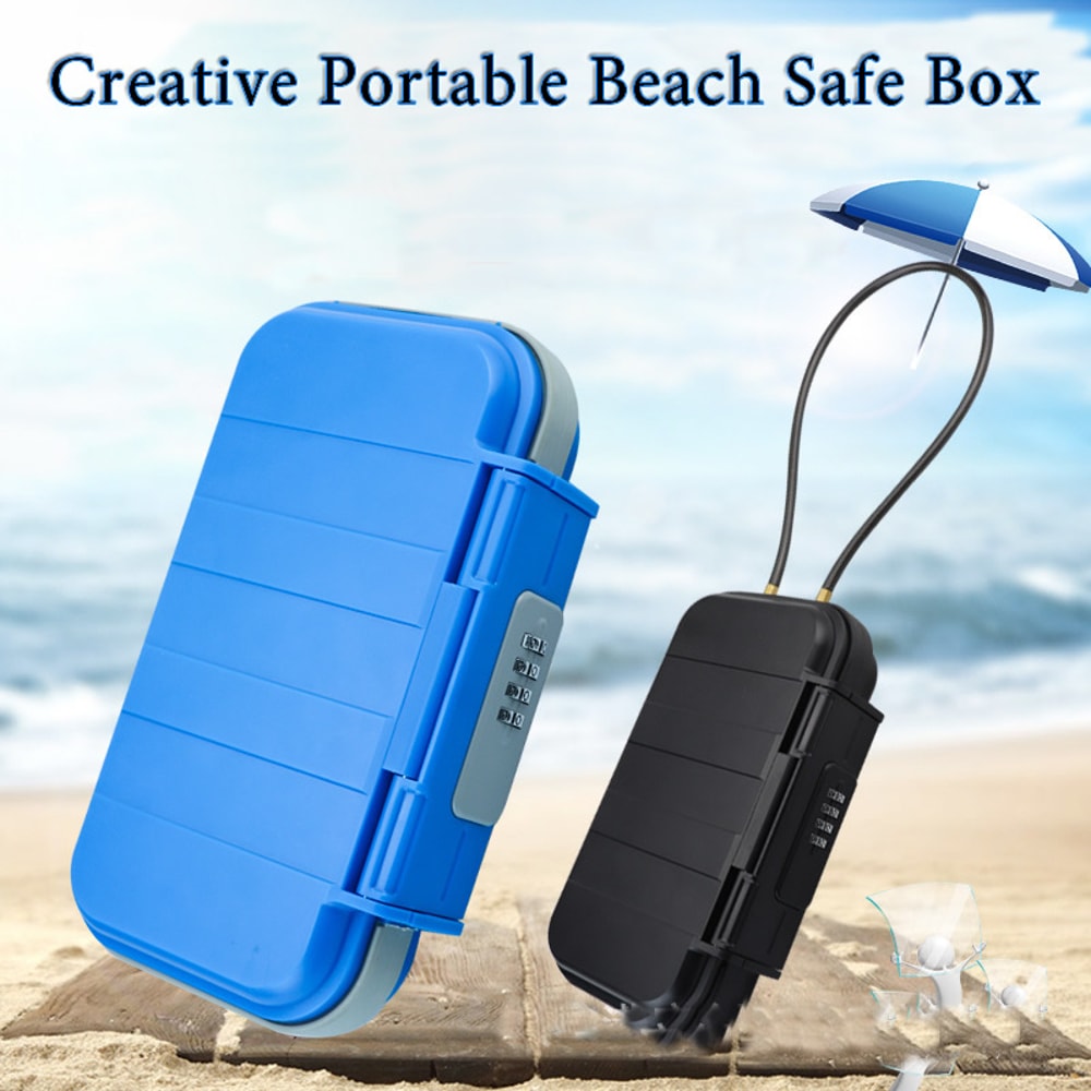 Portable Beach Sports Security Safe Box With Digit Lock 1