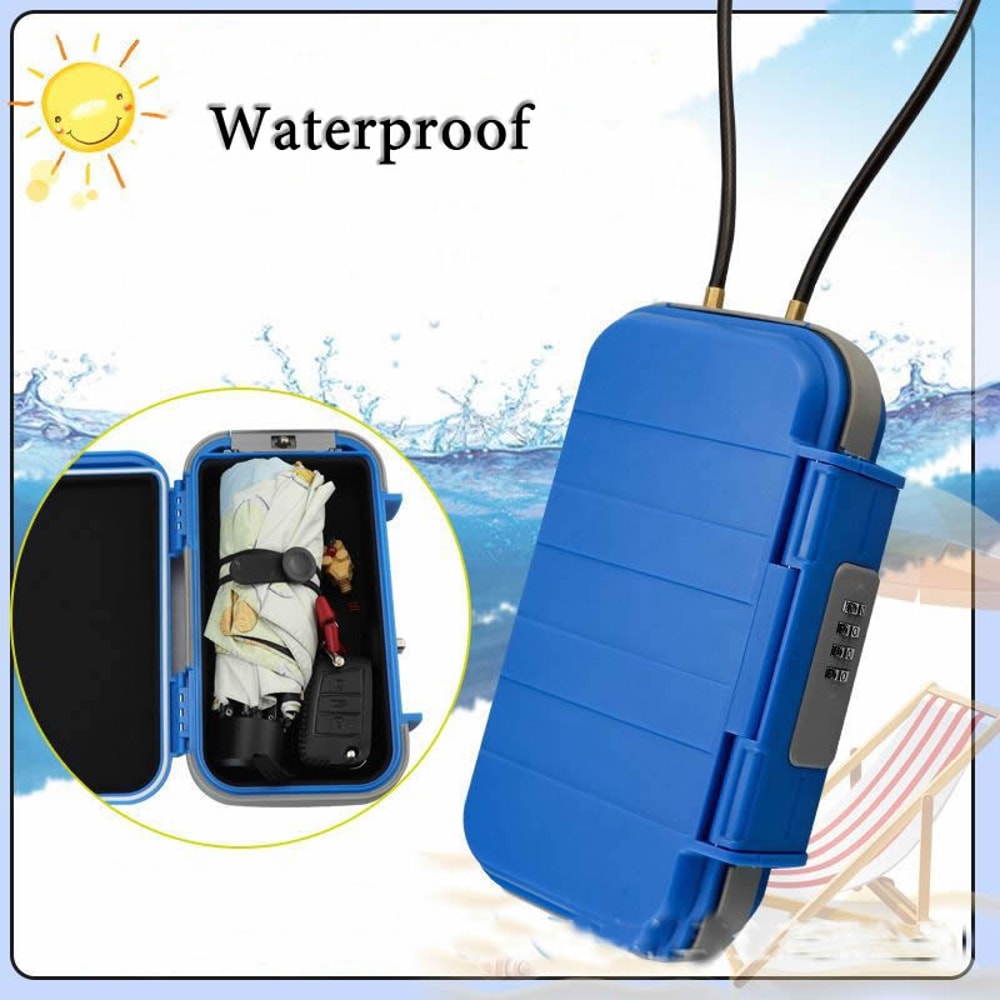 Portable Beach Sports Security Safe Box With Digit Lock 3