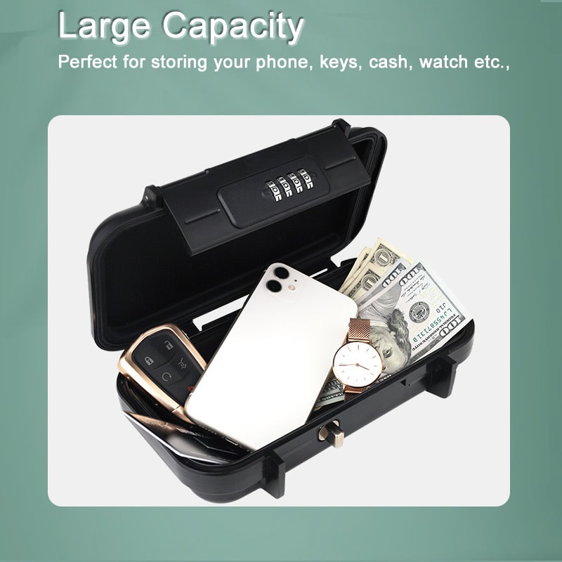 Portable Beach Sports Security Safe Box With Digit Lock 9