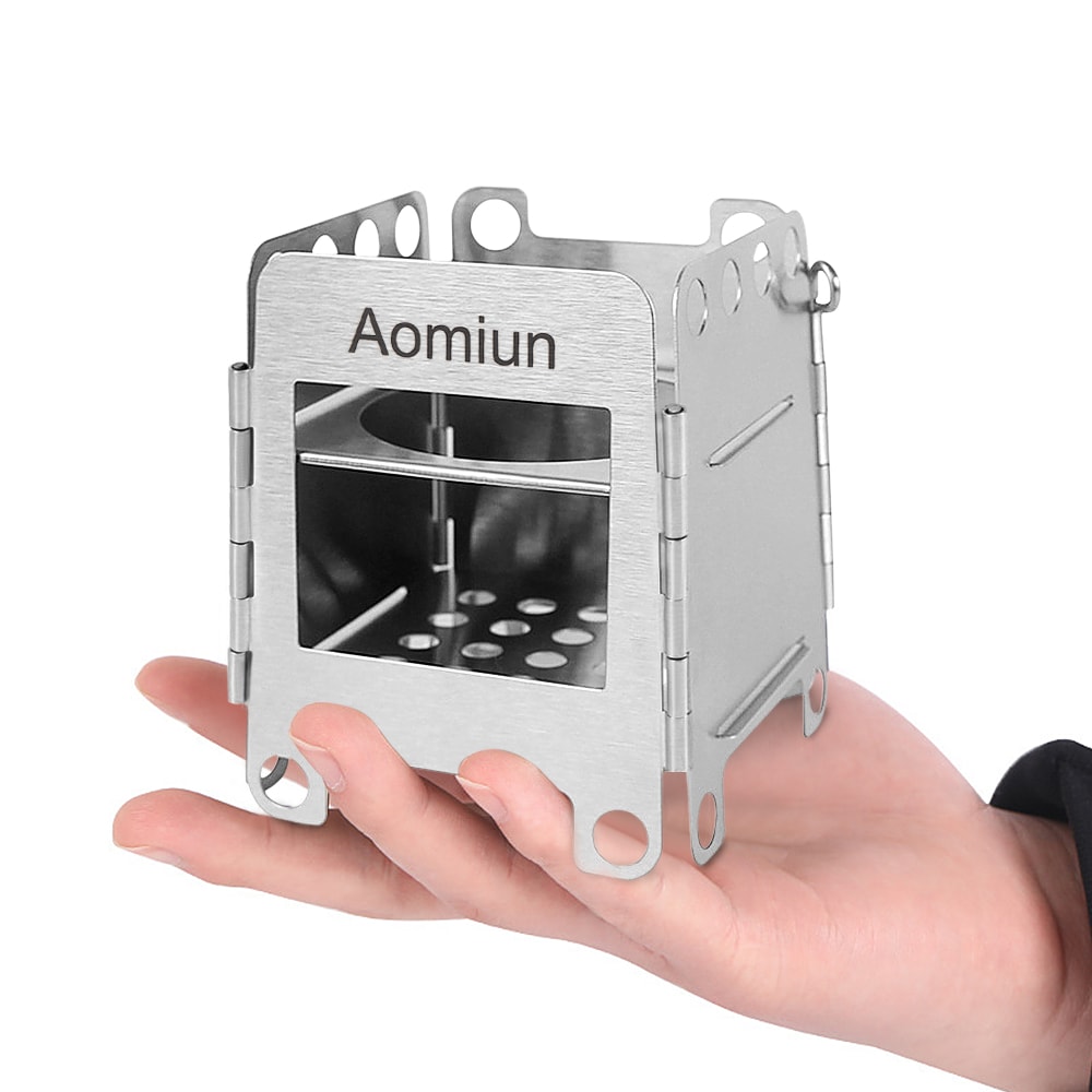 Mini Portable Stainless Steel Fire Pit Compact Camping Stove For Outdoor Cooking 1