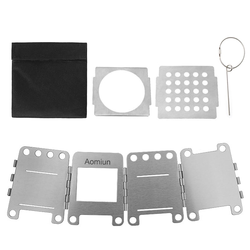 Mini Portable Stainless Steel Fire Pit Compact Camping Stove For Outdoor Cooking 5