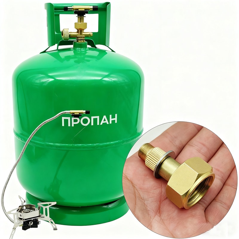 Portable Camping Gas Stove Connector Aluminum LPG Tank Adapter 5