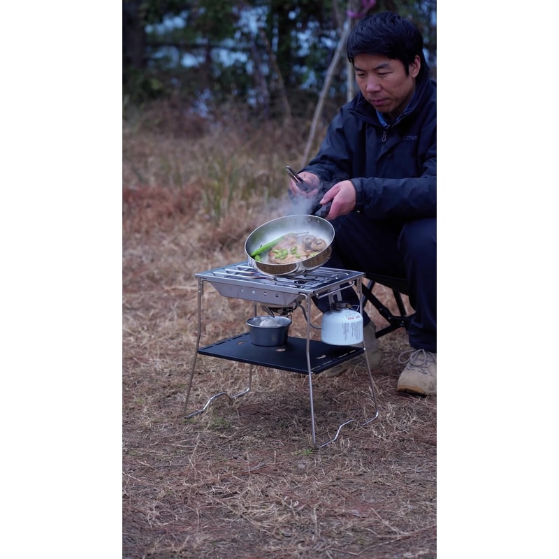 Stainless Steel Camping Furnace Plate Frame Windproof Durable 2