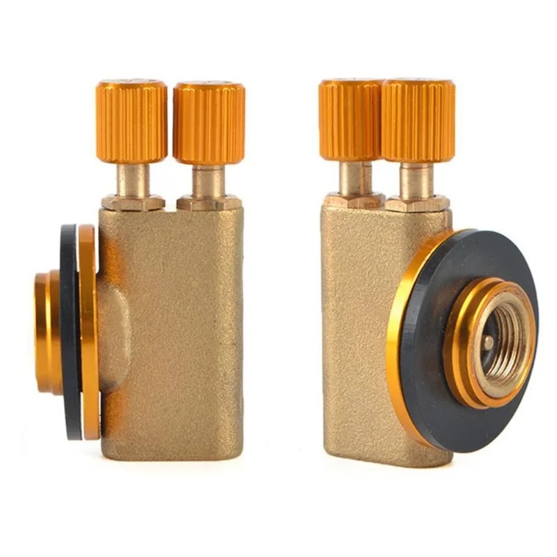 Double Head Gas Burner Adapter for Camping Gas Stove Safe Outdoor Valve Connector