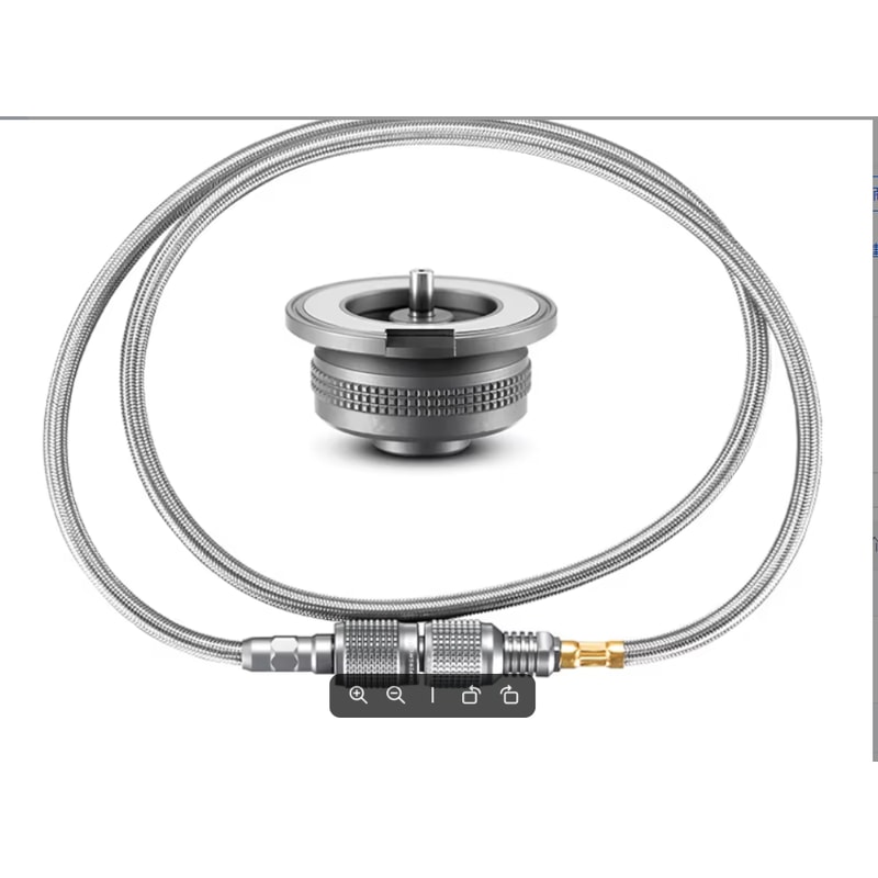 Premium Camping Gas Stove Adapter With Butane Extension Hose 0