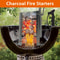 Natural Fire Starter for Fireplace, Campfire & Grill Charcoal