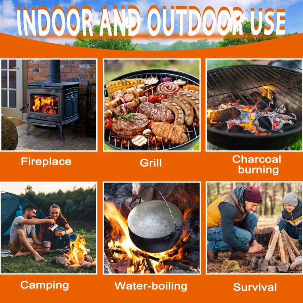 Natural Fire Starter for Fireplace, Campfire & Grill Charcoal