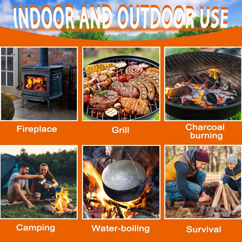 Natural Fire Starter for Fireplace, Campfire & Grill Charcoal